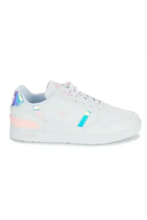 Lacoste Meisjes Sneaker T-Clip 124 3 SUJ White/Light Pink 35