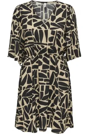 ONLY Davina S/S V-Neck String Dress Black S