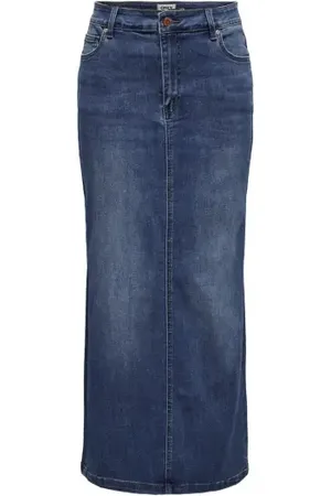 ONLY Onlwalo Maxi Skirt Medium Blue Denim XS
