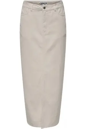 ONLY Onlcilla-Moxie Long Slit Cord Skirt Pumice Stone XS
