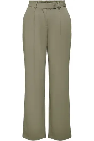 ONLY Onlrebecca Hw Belt Wide Pant Fossil L32 XS