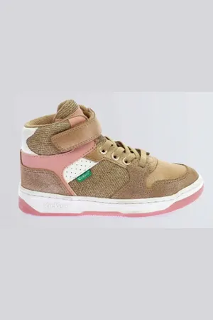 Kickers Meisjes Sneaker Kickado Rose Glitter 24