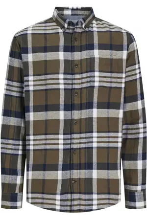 JACK & JONES Jjeclassic Autumn Check Shirt Canteen S