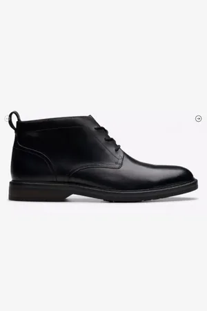 Clarks Heren Bottine Aldwin Chukka Black Leather 41