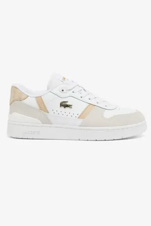 Lacoste Dames Sneaker T-Clip White/Brown 36