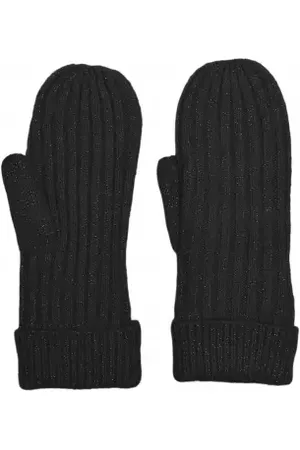 ONLY Onlthrinka Knit Lurex Mittens Black/Silver One Size