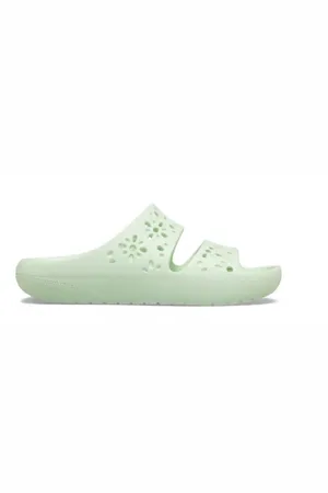 Crocs Dames Slipper Classic Floral Cut Out Sandaal Jade Tint 37/38