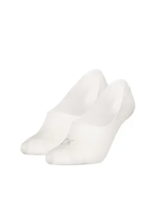 Calvin Klein CK Women Footie White Mid Cut 2P Shiny 35/38