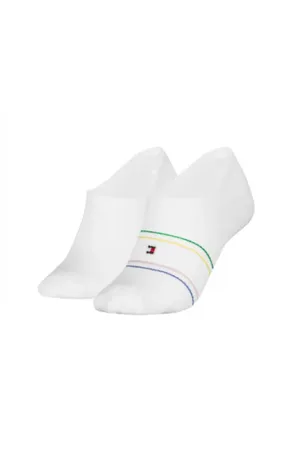 Tommy Hilfiger TH Women Footie HC 2P Rib Shine White 35/38