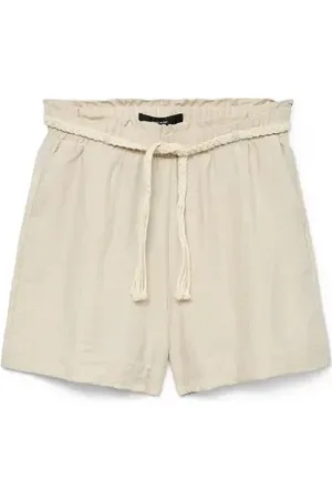 VERO MODA Vmheaven Hw Belt Shorts Oatmeal XS