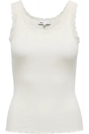 ONLY Onlsara Sharai Lace Tank Top Cloud Dancer XS