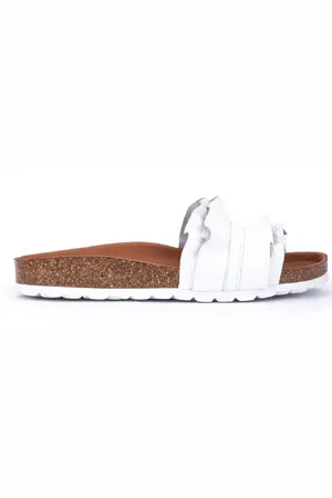 Verbenas Slipper Rocio Serraje Volante Blanco 37