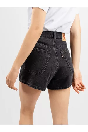 Levi's Dames Shorts - Levi's High Waisted Mom Shorts zwart