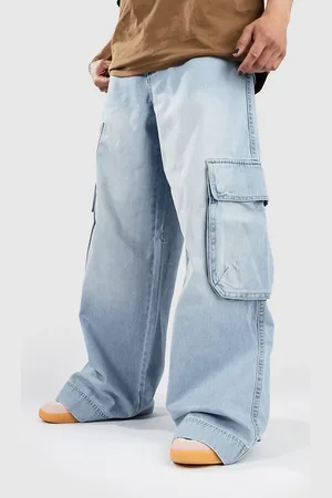A.Lab Rave Cargo Denim Jeans blauw