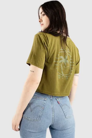Santa Cruz Wonder Strip Crop T-Shirt groen