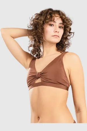 Roxy Silky Island Elongated Bra Bikini Top bruin