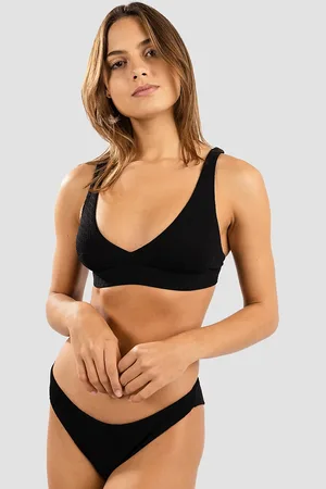 Rip Curl Custom Rib Halter Bikini Top zwart