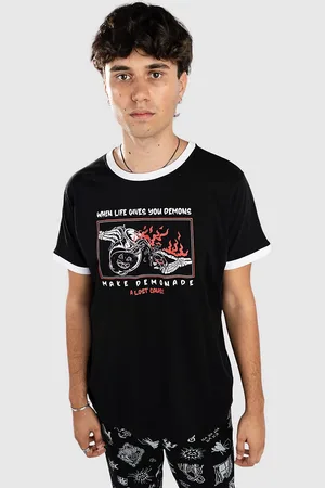 A Lost Cause Demonade Ringer T-Shirt zwart