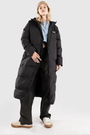 Santa Cruz Strip Long Quilted Jas zwart