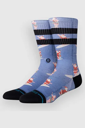 Stance Surfing Santa Crew Socks blauw