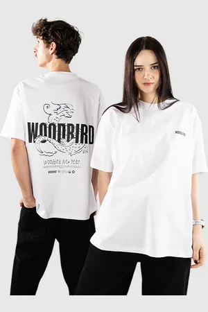 Woodbird Baine Dragon T-Shirt wit