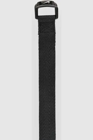 Nike D-Ring Heringbone Web Elongated Tail Riem zwart