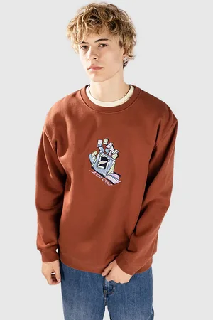 Santa Cruz Screaming Scratched Hand Strip Sweater bruin