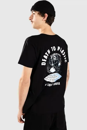 A Lost Cause Death To Plastic T-Shirt zwart