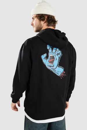 Santa Cruz Screaming Hand Chest Hoodie zwart