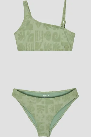 Roxy Beach Check Kids Bikini groen