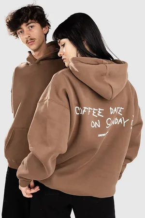 Another Cotton Lab Coffee Date Oversized Hoodie bruin