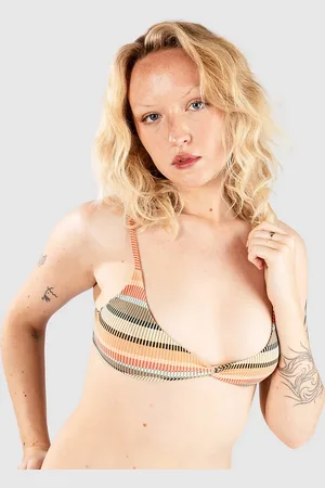 Volcom Sol Song V Neck Bikini Top patroon