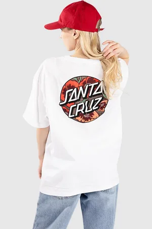 Santa Cruz Big Poppy Infill Dot T-Shirt wit