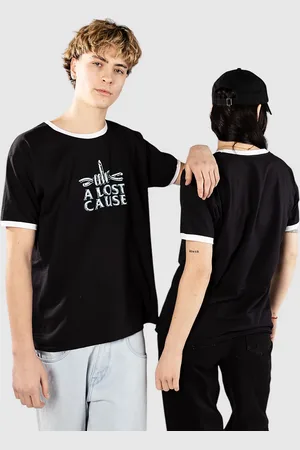 A Lost Cause Razor Ringer T-Shirt zwart