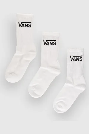 Vans Classic Crew 6.5-10, 3Pk Sokken wit