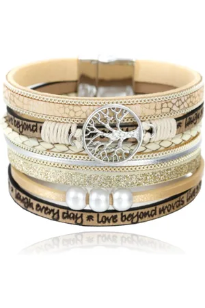 Deja Jewels Dames armband Ibiza stijl met kralen en levensboom