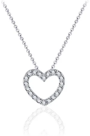 Juwelier Emo Zilveren Ketting met hanger - Hart Ketting - 01127 - L 45 CM - DIAMETER 12 MM