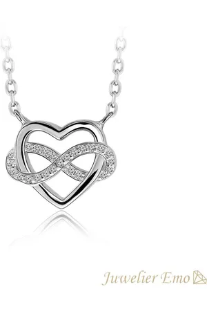 Juwelier Emo Hart & infinity Ketting met Zirkonia