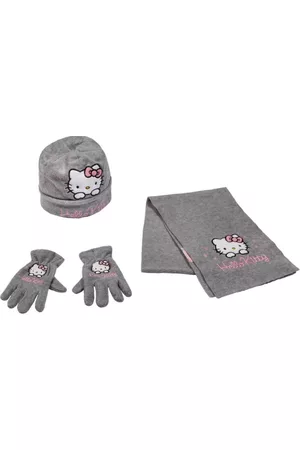 Hello Kitty Winterset - Handschoenen, Muts en Sjaal - Grijs - 52 cm