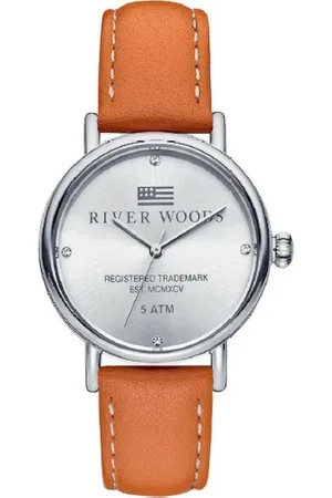 River Woods Arkansas RW340038 Horloge - Leer - Bruin - ?? 34 mm