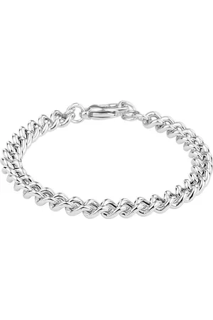 GLAMS Armband Gourmet 7,1 mm 19+1 cm - Zilver