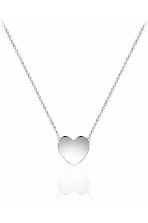 Juwelier Emo Hart Ketting - Zilveren Ketting met hanger - 01133 - L 45 CM - DIAMETER 7 MM