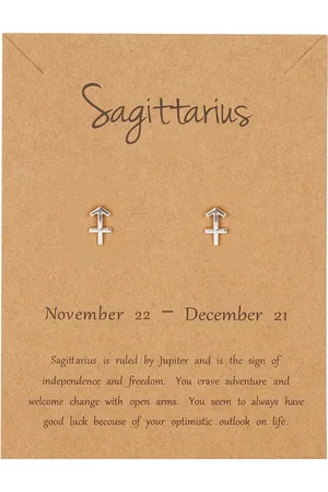 Bixorp Stars Boogschutter / Sagittarius Oorbellen Zilverkleurig Sterrenbeeld - Zodiac Oorknopjes