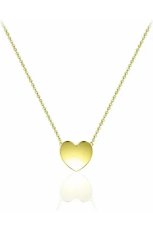 Juwelier Emo Hart Ketting (Goudkleurig) - Zilveren Ketting met hanger - 01132 - 45 CM