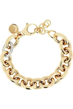 Bronzallure Armband geel verguld met zirconia steentjes