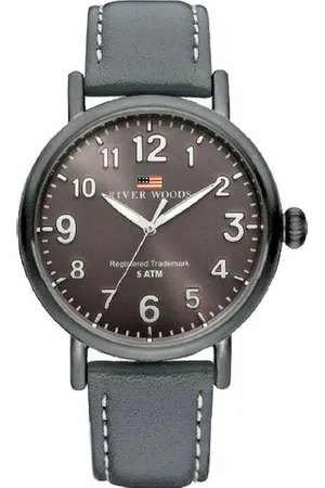 River Woods Sacramento RW420005 Horloge - Leer - Grijs - ?? 42 mm