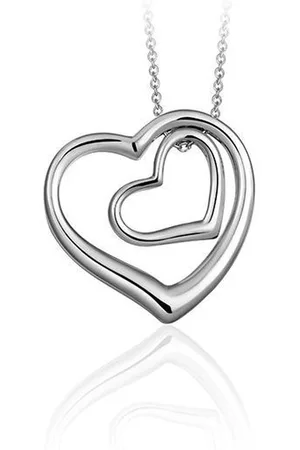 Juwelier Emo Zilveren Ketting met hanger - Hart Ketting - 01124 - LENGTE 45 CM