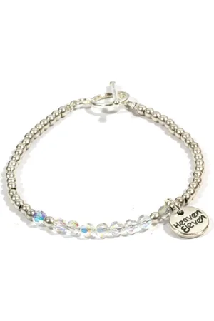 Heaven Eleven Dames armband - Ibiza - Edelstaal RVS kralen 4mm - swarovski elements - 18cm