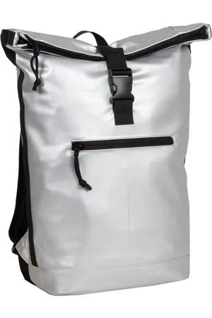 NEW REBELS Mart New York Metallic Zilver 21L Rugtas Rolltop Waterafstotend Laptop 15.6