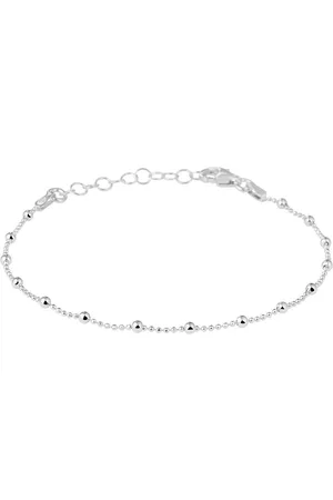 GLAMS Armband bolletjes 2,0 mm 16 + 3 cm - Zilver